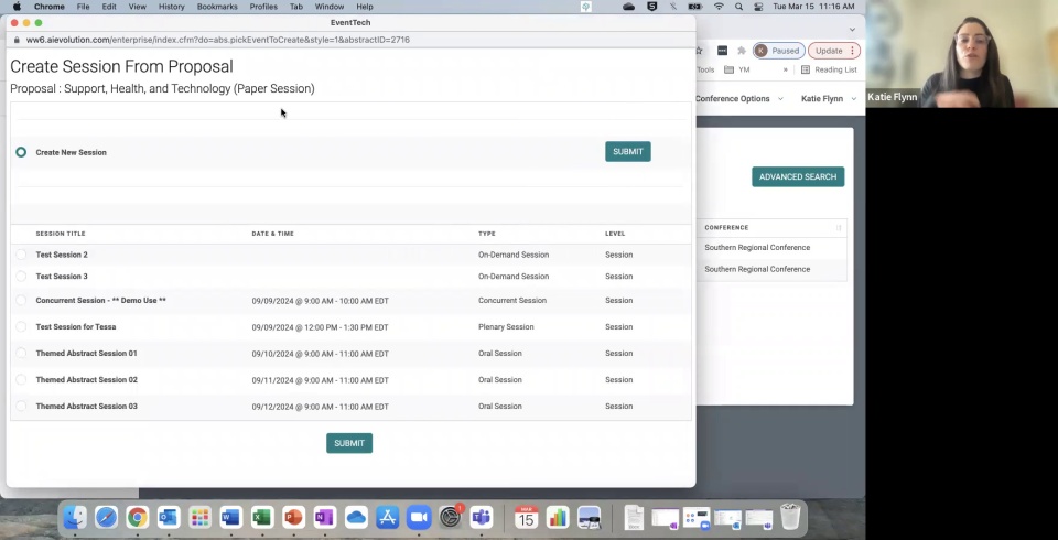 screenshot of Attendee Interactive